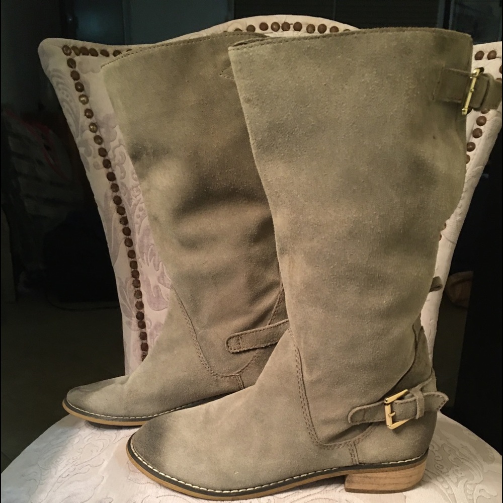 Kelsi Dagger Suede Mid Calf Boot Sz 8